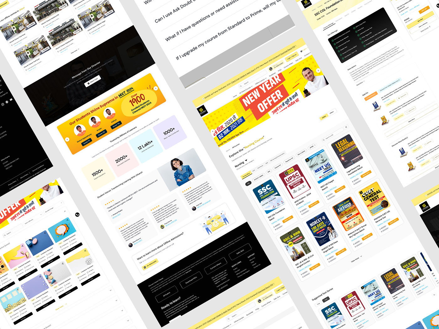 Brand website design showcase, alternate page
