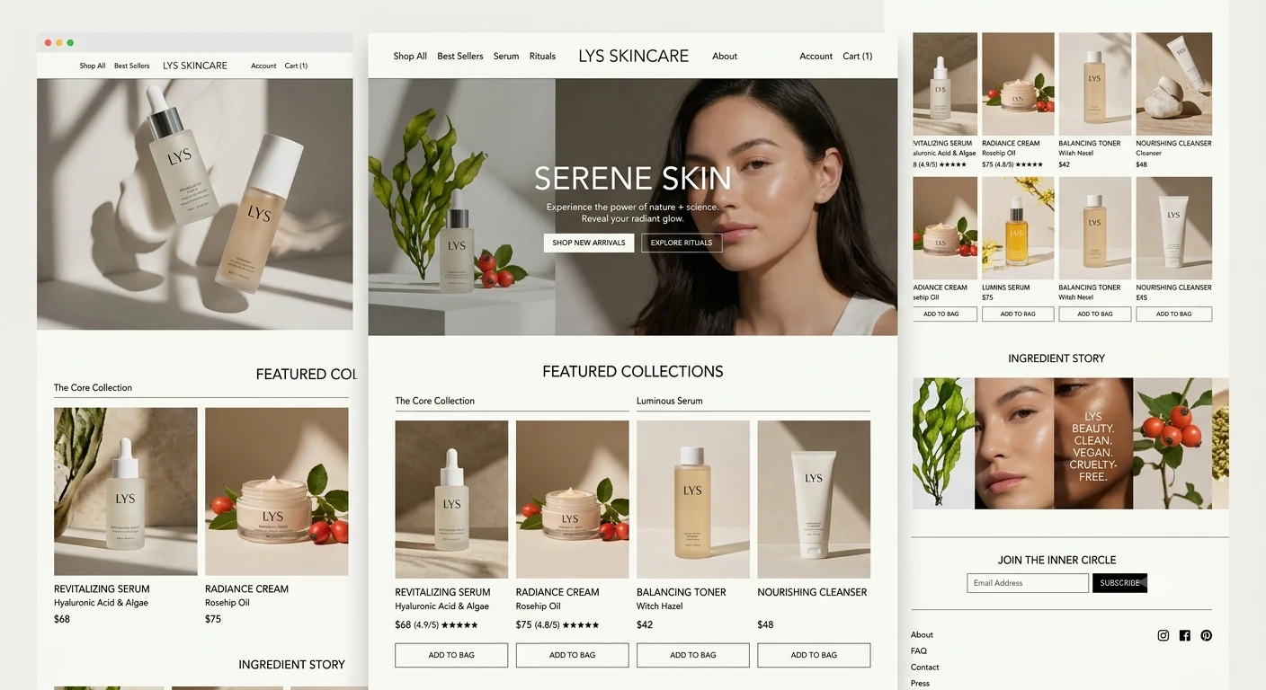 Nichole website (Shopify project)